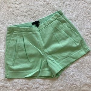 J.Crew mint pleated shorts